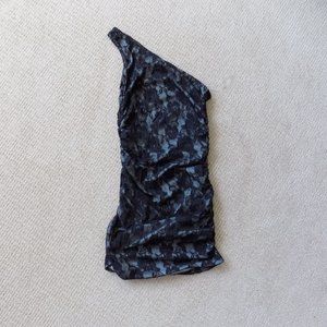 INTERI LACE ASYMMETRICAL ROSE DRESS